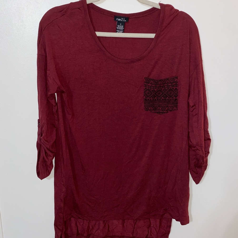 Rue21 Maroon Shirt